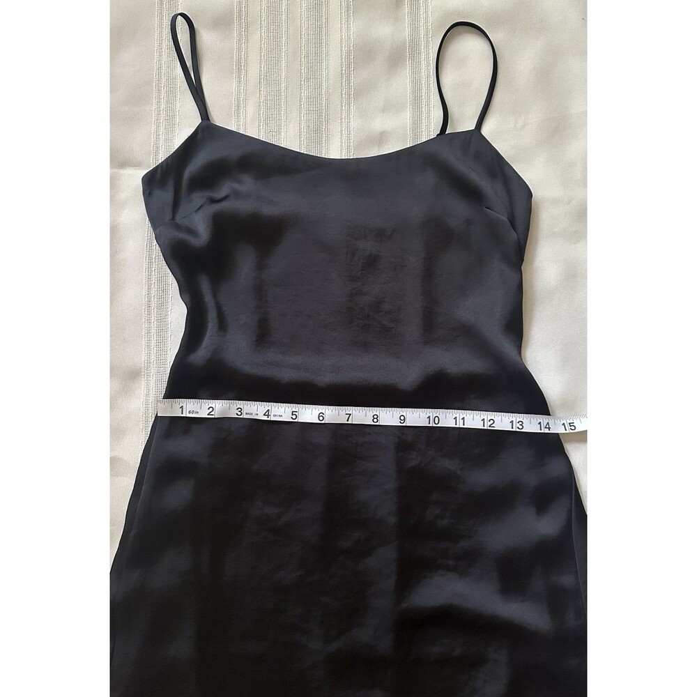 Aritzia Wilfred Affogato Midi Slip Dress Women’s Black Noir Size 4 NWT - Picture 8 of 16